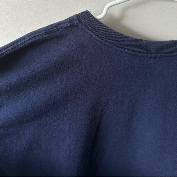 Vintage Embroidered Wolf Tee Navy T-Shirt 90s Size 2XL 1996 Upper Michigan - Picture 11 of 13